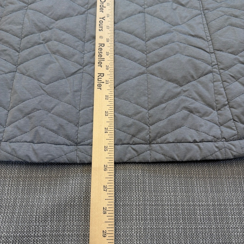 North Face Grey Quilted Jacket Womens XL Full Zip Lightweight * - Picture 9 of 11